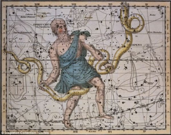 Kígyótartó (Ophiuchus). Kép: Daily Mail